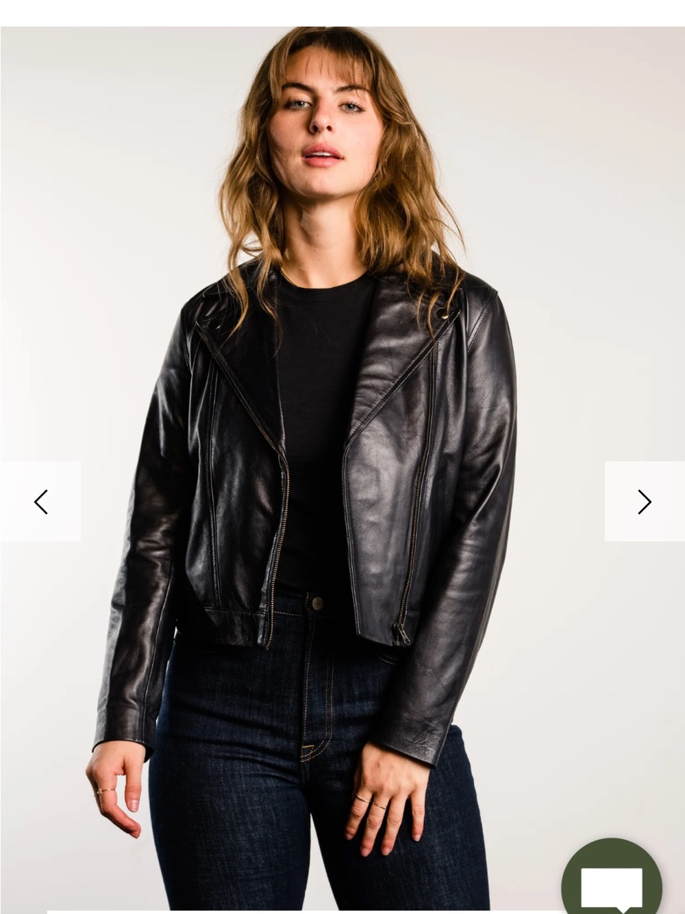 Able brand lamb skin leather moto jacket